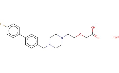 (2-(4-((4-FLUOROPHENYL)PHENYLMETHYL)-1-PIPERAZINYL)ETHOXY)ACETIC ACID HYDRATE